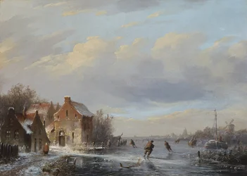 Winter Scene at Ijsvermaak, 19th Century
